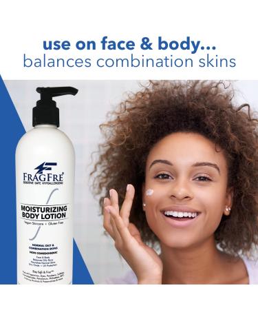 Moisturizer for Sensitive Skin 16oz | Non-Comedogenic Zinc Oxide Lotion | Paraben-Free Hypoallergenic & Fragrance-Free | Sun Protection for Oily & Combination Skin | Vegan Argan Oil Gluten-Free - Buy Online on SooperMarket.com