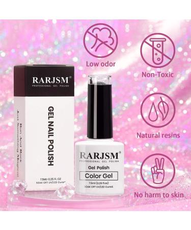RARJSM Silver Glitter Gel Nail Polish Sparkle Nail Gel Varnish Requires Drying Under UV LED Lamp for Women Spring Summer Nail UV Beauty Art Design Salon DIY Home 1Piece 7.5ML - Buy Online on SooperMarket.com