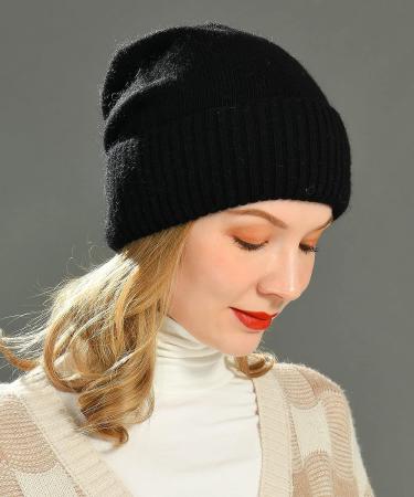 Jaxmonoy Cashmere Slouchy Beanie for Women | Lightweight Winter Knit Hat - Buy Online on SooperMarket.com
