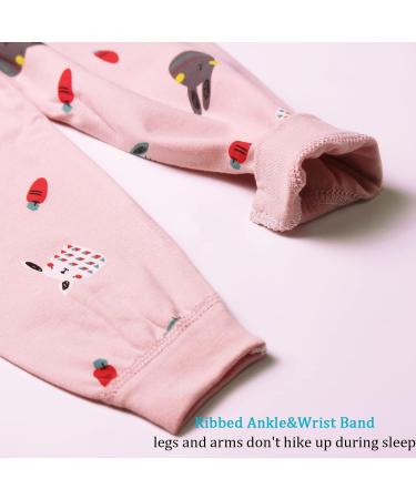 YANWANG 100% Cotton Baby Pajamas Set | Long Sleeve Sleepwear | Pink Rabbit Design | 3-4 Years - Buy Online on SooperMarket.com