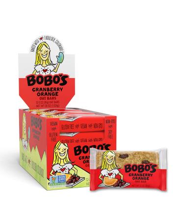 Bobo's Gluten Free Oat Bars - Cranberry Orange (12 Pack) | Vegan Whole Grain Snack Made in USA - Buy Online on SooperMarket.com