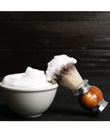 Cambridge Cut Throat Luxury Men's Shaving Brush - Premium Synthetic Silvertip Badger Bristles for Soap, Foam, or Cream - Vegan Friendly Male Grooming Gift - Buy Online on SooperMarket.com