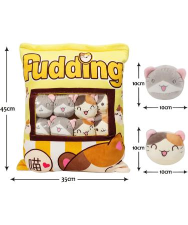 HXPLN Cute Snack Pillow Cat Plush with Kitty Dolls - Creative Gift for Teenagers Girls Children - Buy Online on SooperMarket.com