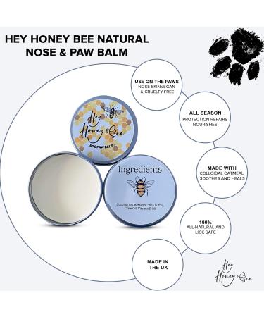 Honey Bee Natural Nose & Paw Balm for Dogs & Cats - Organic Moisturizing Cream with Coconut Oil & Vitamin E - Buy Online on SooperMarket.com
