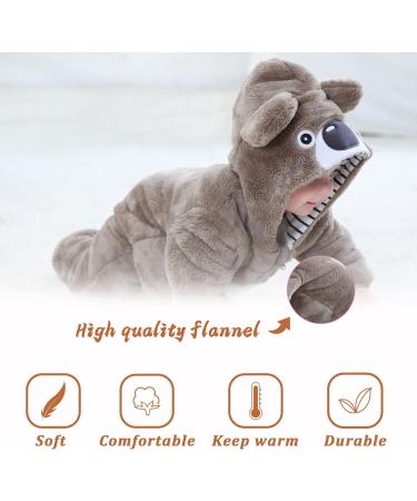 Doladola Unisex Baby Koala Romper | Flannel One Piece Pyjamas | 3-6 Months - Buy Online on SooperMarket.com