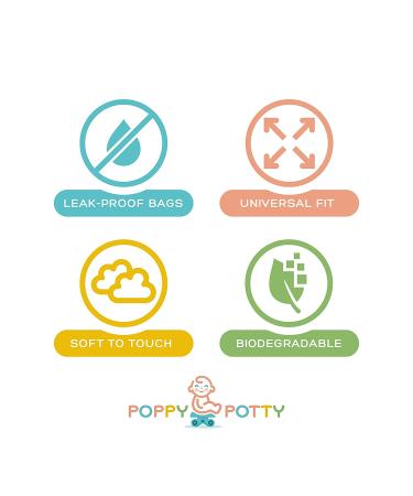 60 Biodegradable Potty Chair Liners - Universal Fit - Leak-Proof & Compostable - 3 Rolls of 20 Bags - Portable Potties - Buy Online on SooperMarket.com
