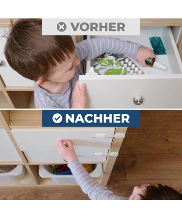 Hoffenbach Child Locking for Closets & Drawers - 8 Pack No-Drill Baby Safety Lock for Cabinets & Drawers - Secure Your Home Today! - Buy Online on SooperMarket.com