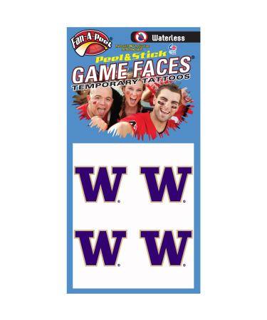 Fan-A-Peel Washington Waterless Temporary Tattoos - Hypoallergenic Peel and Stick Waterproof Temporary Tattoos Logo