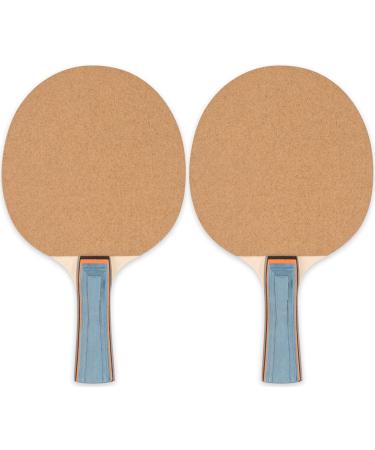 Champion Sports Sandpaper Face 5ply Laminated Table Tennis Ping Pong Paddle red (2-Pack) One Size
