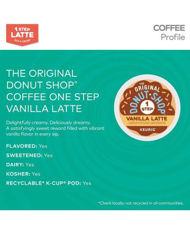 Original Donut Shop Vanilla Latte K-Cup Pods - 20 Count Pack - Buy Online on SooperMarket.com