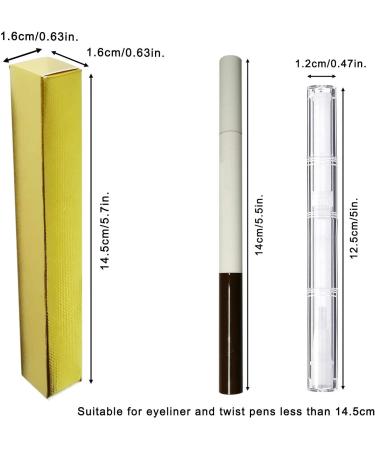 ANZKA 50 Pcs Golden Scale Nail Oil & Eyeliner Twist Pen Boxes - 5.7x0.63 Inch - Buy Online on SooperMarket.com
