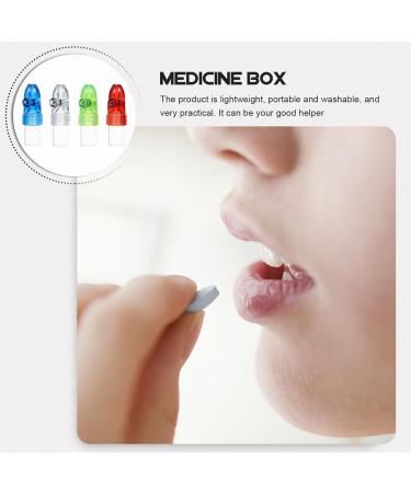 PACKOVE 4pcs Pills Organizer Glass Pills Bottles Travel Outdoor Pills Bottles Portable Pills Cases for Outdoor Camping Travel Assorted Color 1 5.30X2.00X1.60CM - Buy Online on SooperMarket.com