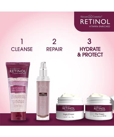 Retinol Anti-Aging Starter Kit: Cleanse, Treat, Repair, Hydrate - Travel size for a Youthful Glow! - Buy Online on SooperMarket.com