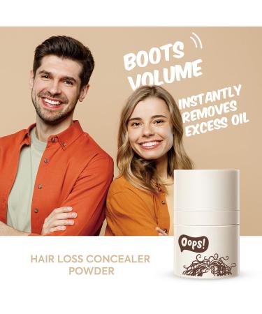 Hair Volume Powder - Instant Conceal Hair Loss Root Touch Up Styling Powder for Men & Women - 10g (White - Buy Online on SooperMarket.com
