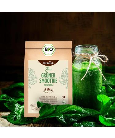 Organic Green Smoothie Mixture 250g | 8 Veggie Ingredients | Spinach Pea Protein Barley Grass & More | Achterhof Quality - Buy Online on SooperMarket.com