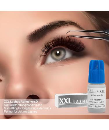 Buy Adhesive xD Oil-Resistant Eyelash Extension Glue | Waterproof Quick-Drying Vegan | 5 ml for Russian Volume & Excellent Retention - Buy Online on SooperMarket.com