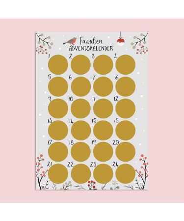 Nastami A3 Family Advent Calendar - Scratch Off Christmas Countdown | International Shipping - Buy Online on SooperMarket.com