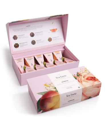 Tea Fort Jardin |10 Pyramid TeeBox Bio-Tee Sortment |Green tea white tea oolong black tea and herbal teas |Limited edition