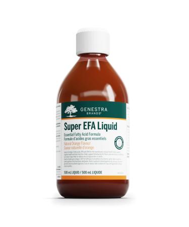 Genestra Brands - Super EFA Liquid - Omega-3 Fatty Acids EPA and DHA for Cardiovascular Brain Eye and Nerve Support* - 500 ml Liquid - Natural Orange Flavour