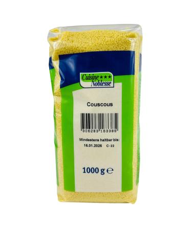 Cuisine Noblesse - Premium Couscous 1 kg pack in gastro quality - 100% natural couse original cous cous from selected durum wheat semolina - airy relaxed and fully aromatic for oriental dishes