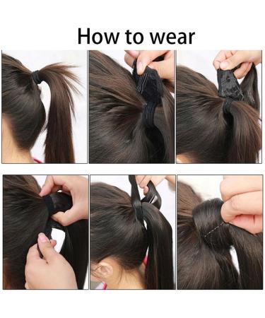 prinfantasy Halo Extensions Resistant Fiber Soft Wigs Wrap Around Ponytail Extension Long Straight Tie Pony Tails Hair Extensions for Women Hair Wig 22 Inch MW105 GBMW105 22 inch - Buy Online on SooperMarket.com