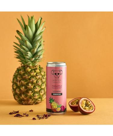 KAYTEA Pineapple Passionfruit and Hibiscus Ice Tea (1 x 330 mL) - Hibiscus Infusion - Pineapple and Passionfruit Flavours - Organic Certified & Natural Ingredients 1 x 330mL Pineapple Passionfruit - Buy Online on SooperMarket.com