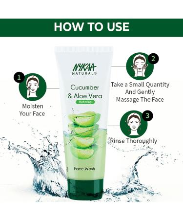 Nykaa Naturals Face Wash - Cucumber and Aloe Vera For Women 3.38 oz Cleanser - Buy Online on SooperMarket.com