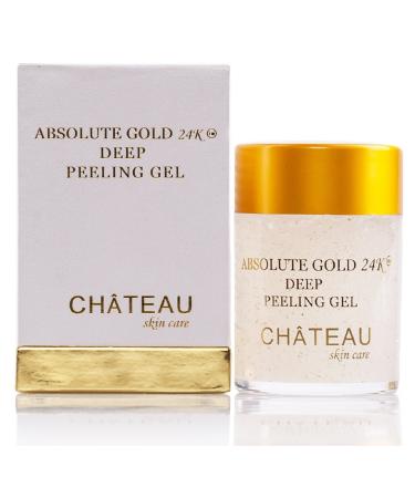 Absolute Gold 24K Deep Peeling Gel- 24 KARAT GOLD PEARL POWDER and GINGER EXTRACT. Excellent for all skin types. 2.04 fl.oz-60 ml. Eliminates the dead skin cells and leaving skin glowing and radiant. (FRAGRANCE FREE PARABEN FREE PETROLEUM FREE).