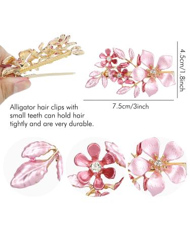 inSowni 4 Pack Luxury Glitter Butterfly Metal French Barrettes for Women Girls - Sparkly Jeweled Gems Crystals Rhinestones Hair Clips (4PCS S3) - Buy Online on SooperMarket.com