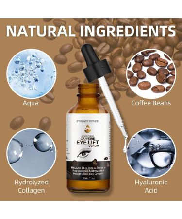 Caffeine Eye Serum Anti Aging Serum with EGCG Hyaluronic Acid Under Eye Cream for Dark Circles and Puffy Eyes Caffeine Eye Lift Serum Fade Fine Line Firming Eye Skincare 30ml - Buy Online on SooperMarket.com