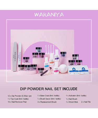 Dip Powder Nail Kit Glitter Set - 24 Pcs, 12 Colors, DIY Home & Salon Use - Buy Online on SooperMarket.com