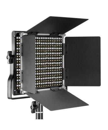 Neewer Professional Metal Bi-Color LED Video Light for Studio, YouTube, Product Photography, Video Shooting, Durable Metal Frame, Dimmable 660 Beads, with U Bracket and Barndoor, 3200-5600K, CRI 96+