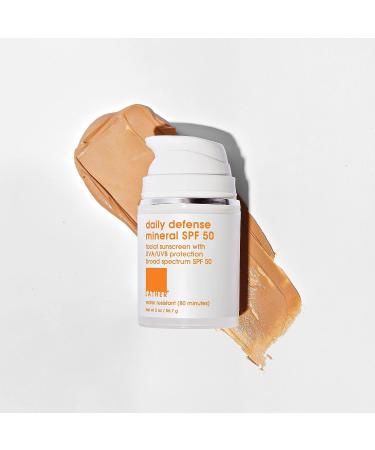 LATHER Daily Defense Mineral SPF 50 - Tinted Sunscreen for Face - 2 Fl Oz - Buy Online on SooperMarket.com