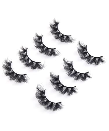 6D Fluffy Long Dramatic False Eyelashes - Soft Thick Reusable Natural Fake Eyelashes Pack (HFO1) for Stunning Makeup - Buy Online on SooperMarket.com