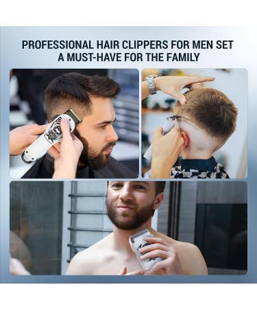 BESTBOMG Professional Hair Clippers for Men | Electric Beard Trimmer Kits & Sets | Ceramic T-Blade Shavers for Barbers & Gifts - Buy Online on SooperMarket.com