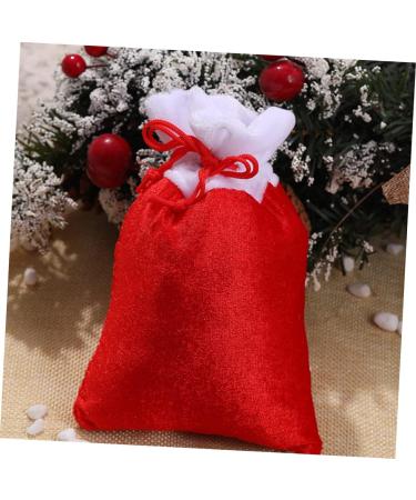 OFFSCH 8pcs Christmas Plush Bag Decor Xmas Present Bags Candy Storage Pouch Christmas Tree Pendant - Buy Online on SooperMarket.com