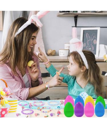 Kirdume Easter Eggs Prefilled With Bracelets - Prefilled Bright Easter Eggs with Bracelets - Easter Basket Stuffers Easter Party Favours for Girls Kids Children Boys Sh-08 - Buy Online on SooperMarket.com