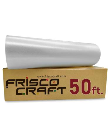 Frisco Craft C-370 Transfer Tape for Vinyl 12 x 50 Feet Clear Lay Flat | Application Tape Perfect for Self Adhesive Vinyl for Signs Stickers Decals Walls Doors Windows 12x50FT Clear Original