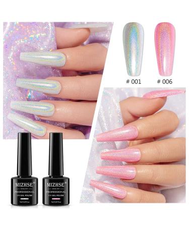 MIZHSE Holographic Gel Nail Polish Set - Galaxy Chameleon Glitter Lacquer for Salon-Worthy Nail Art at Home - Buy Online on SooperMarket.com