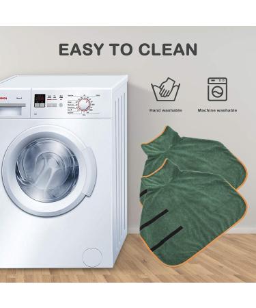 Pejoye XL Green Dog Drying Coat - Fast Absorbent Microfibre Bath Robe Towel for Pets - Buy Online on SooperMarket.com