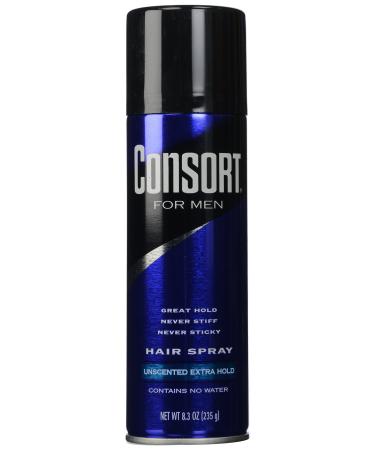 Consort For Men Hair Spray Unscented Extra Hold 8.30 oz