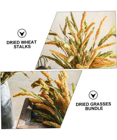DECHOUS Simulated Ears of Corn Dry Flowers for Decoration Wheat Sheave Bundle Flower Fake Wheat Stalks Decoration for Home Decor for Home Artificial Plants Faux Plant Straw Manual Pu Golden 12X75CM - Buy Online on SooperMarket.com