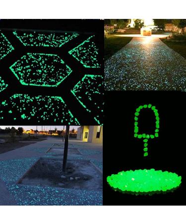300 Colorful Fluorescent Stones - Bright Garden Pebbles for Walkways Aquariums & Lawn Decoration (Green 17x13mm) - Buy Online on SooperMarket.com
