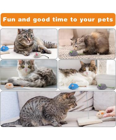 Adiwo Cat Toys - 9 Piece Plush Mouse Set with Catnip | Interactive Toys for Cats & Kittens - Buy Online on SooperMarket.com