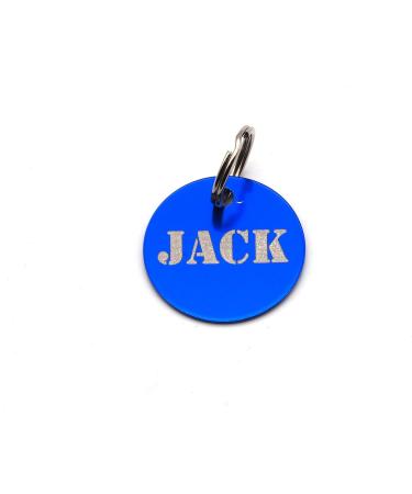 Personalized Dog Brand Pocket with Push Button - Engraved Synthetic Leather Tags in Blue Black Red Yellow | 30mm Control Space - Buy Online on SooperMarket.com
