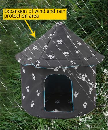 Outdoor Weatherproof Cat House - Perfect Pet Hut for Indoor & Outdoor Use | Easy to Assemble Traditional Yurt Design - Buy Online on SooperMarket.com