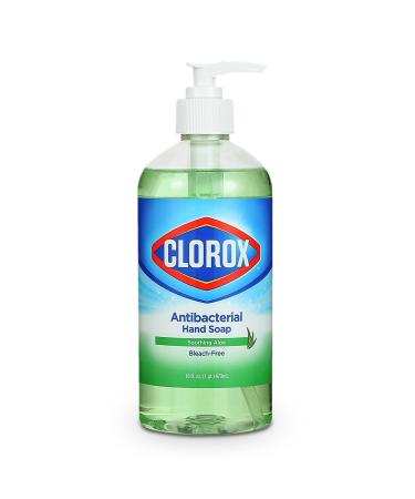 Clorox Liquid Hand Soap Pump - 16 oz Soothing Aloe Antibacterial Hand Soap - Liquid Hand Soap Eliminates Dirt  Soft on Hands Tough on Dirt - Clorox Hand Soap  Bathroom Hand Soap  Kitchen Soap 16 Fl Oz (Pack of 1) Soothin...