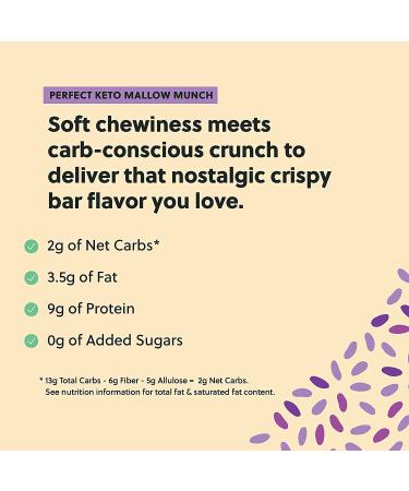 Perfect Keto Mallow Munch | Gluten-Free Keto Breakfast Cereal Bars with Zero Added Sugar | Enjoy the Chewy Treat You Love and Stay Committed to Ketosis | 8 Pack (Original) - Buy Online on SooperMarket.com