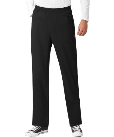 WonderWink AERO Men's Scrub Set + Badge Reel Black 5X-Large - V-Neck Top & Cargo Pant - Buy Online on SooperMarket.com
