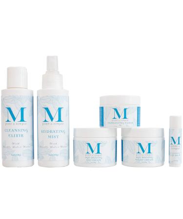 Anti Aging Skin Care Set for Women And Men Facial Kit Includes Day Cream Night Cream Facial Mist Cleanser and Exfoliator (6-Piece Set) Made with Double Helix Water
